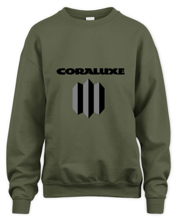 Crewneck Sweater Featuring Dimensional CORALUXE Logo Centerpiece
