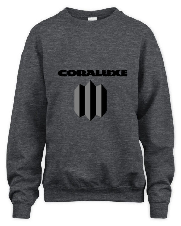 Modern Street Fashion Sweatshirt with Striking CORALUXE Emblem Print